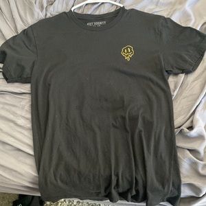 Black and Yellow Smiley Face Riot Society Tee Shirt